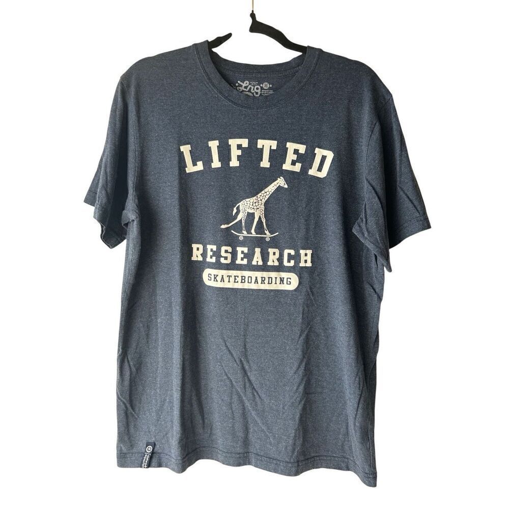 LRG Lifted Research Skateboarding Graphic T-shirt Men's M blue heather